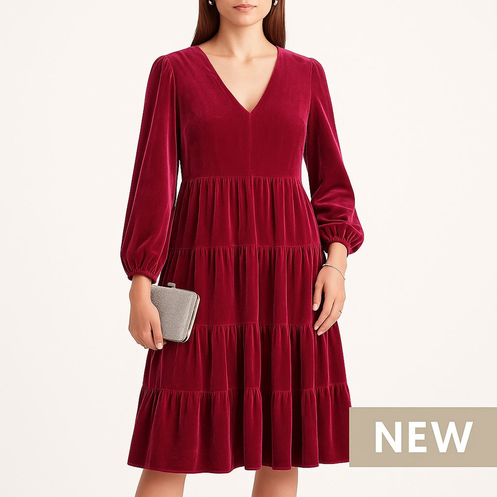 Women's Eliza J Dress Size 12 Red Velvet